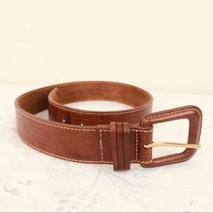 Land’s End Genuine Leather Belt, Lt. Brown Sz 28